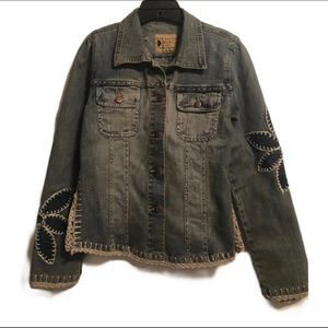 Denim Jacket w/Crochet